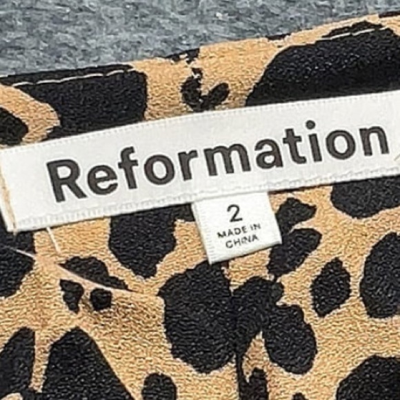 Reformation Crimini Blitz Leopard Tank Slip Dress Midi Size 2 - Picture 5 of 5